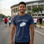 CAMISETA CASUAL MASCULINO TRINGEL WORLD CUP 2026 ARGENTINA MANGAS CORTAS - Imagen 3