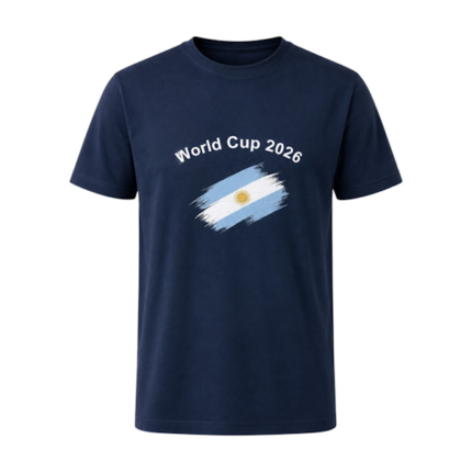 CAMISETA CASUAL MASCULINO TRINGEL WORLD CUP 2026 ARGENTINA MANGAS CORTAS