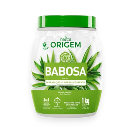 CREMA HIDRATANTE CAPILAR NAZCA COSMÉTICOS ORIGEM 2 EN 1 BABOSA 1KG