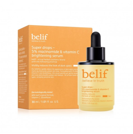 SÉRUM FACIAL BELIF SUPER DROPS 5% NIACINAMIDE & VITAMIN C BRIGHTENING 30ML