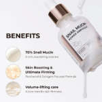 SÉRUM FACIAL BOM SNAIL MUCIN POWER AMPOULLE 30ML - Imagen 4