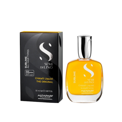 ACEITE CAPILAR ALFAPARF MILANO SEMI DI LINO SUBLIME THE ORIGINAL CRISTALLI LIQUID 50ML