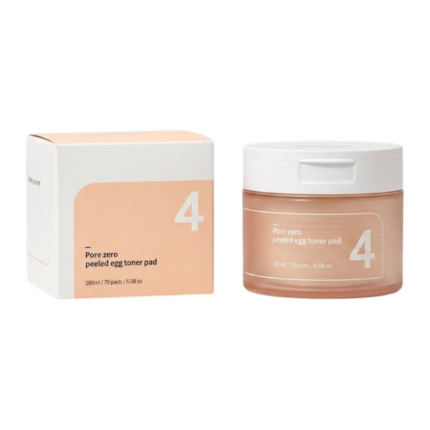 ALMOHADILLA FACIAL NUMBUZIN NO.4 PORE ZERO PEELED EGG TONER PAD 70 UNIDADES 190ML