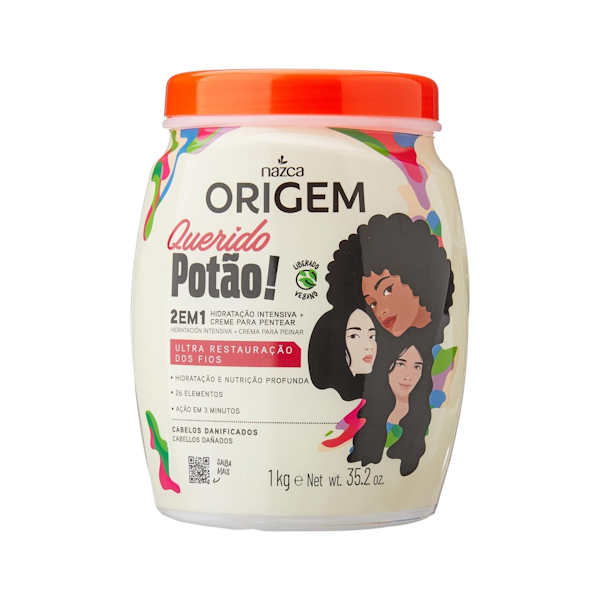 querido potao.. CREMA HIDRATANTE CAPILAR NAZCA COSMÉTICOS ORIGEM 2 EN 1 QUERIDO POTÃO 1KG - Imagen 1