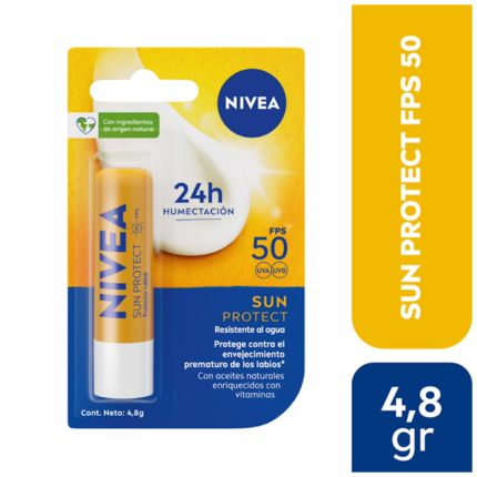 BÁLSAMO LABIAL NIVEA LIP SUN FPS 50 4.8G