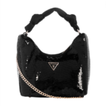 BOLSO DE MANO FEMENINO GUESS VELINA HOBO BLACK
