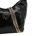 BOLSO DE MANO FEMENINO GUESS VELINA HOBO BLACK - Imagen 3