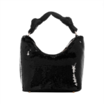 BOLSO DE MANO FEMENINO GUESS VELINA HOBO BLACK - Imagen 4