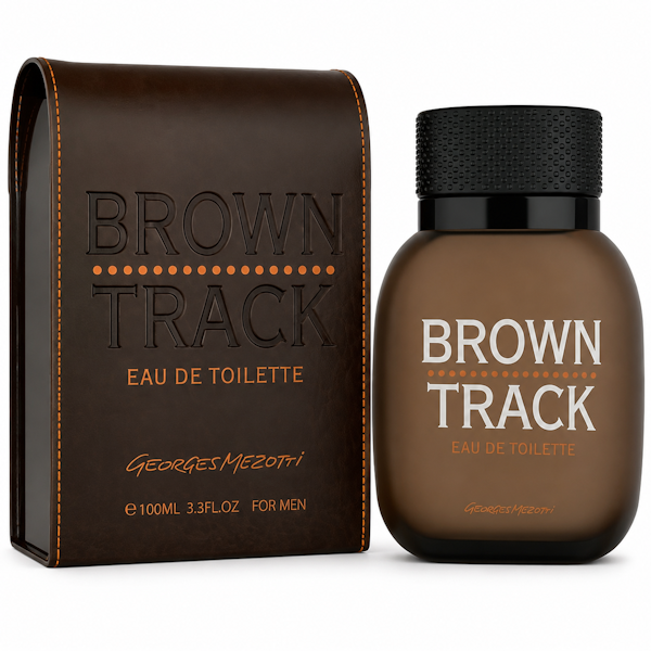 MARRON PERFUME MASCULINO GEORGES MEZOTTI BROWN TRACK EDT 100ML - Imagen 1