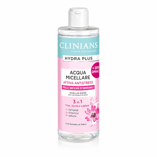 MICELAR AGUA MICELAR FACIAL CLINIANS ANTI STRESS 3 EN 1 400ML - Imagen 1