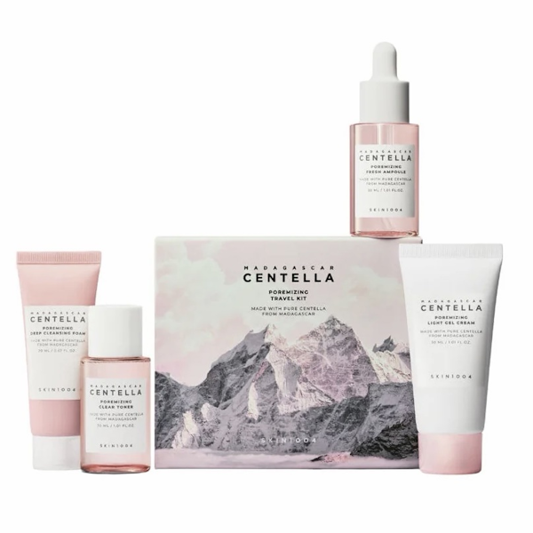 POREMIZING SET........ TRAVEL SET SKIN1004 MADAGASCAR CENTELLA POREMIZING 4PIEZAS - Imagen 1