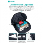 MOCHILA UNISEX COTECI OXFORD SERIES DOUBLE BLACK - Imagen 5
