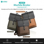 MOCHILA UNISEX COTECI ELEGANT SERIES TWO COLOUR BLACK/BROWN - Imagen 4