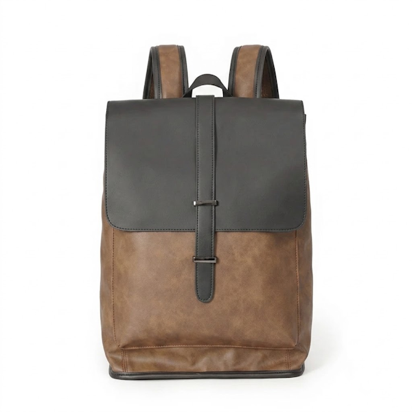 14039 BBW...... MOCHILA UNISEX COTECI ELEGANT SERIES TWO COLOUR BLACK/BROWN - Imagen 1