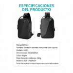 BOLSO BANDOLERA MASCULINO COTECI SPACE SERIES WATERPROOF - Imagen 9