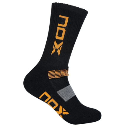 MEDIA DEPORTIVO MASCULINO NOX TÉCNICOS CAÑO MEDIO NEGRO/NARANJA