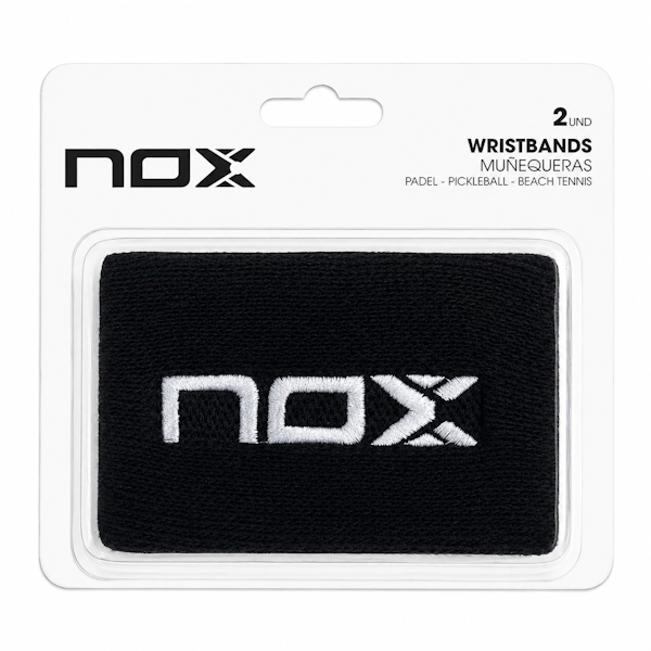 22 MUÑEQUERA DEPORTIVO UNISEX NOX 2 UNI NEGRO/BLANCO - Imagen 1
