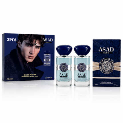 PERFUME MASCULINO LUCA ASAD BLUE EDP 50ML SET 2 PIEZAS