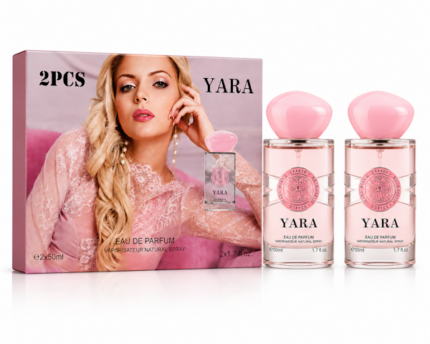 PERFUME FEMENINO LUCA YARA ROSA 50ML EDP SET 2 PIEZAS