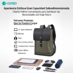 MOCHILA UNISEX COTECI ELEGANT SERIES TWO COLOUR BLACK/GRAY - Imagen 6