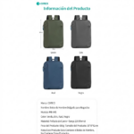 MOCHILA UNISEX COTECI BUSSINESS THIN BLACK - Imagen 4
