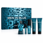 PERFUME MASCULINO AROMA MEN IN BLUE SET 5 PIEZAS