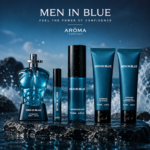 PERFUME MASCULINO AROMA MEN IN BLUE SET 5 PIEZAS - Imagen 3
