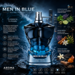PERFUME MASCULINO AROMA MEN IN BLUE EDP 100ML - Imagen 3
