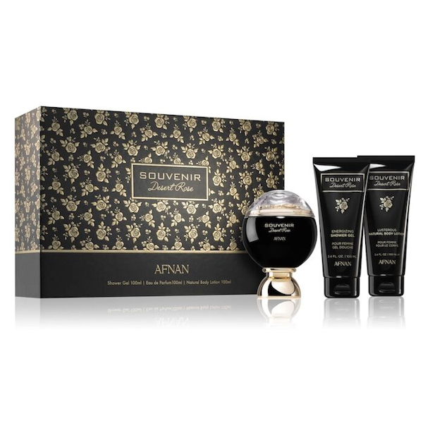 SOUVENIR DESERT ROSE.......... PERFUME FEMENINO AFNAN SOUVENIR DESERT ROSE EDP SET 3 EN 1 - Imagen 1