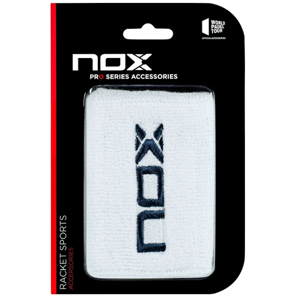 muñeca1 MUÑEQUERA DEPORTIVO UNISEX NOX 2 UNI BLANCO/AZUL - Imagen 1