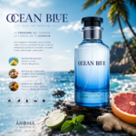 PERFUME MASCULINO AROMA OCEAN BLUE EDP 100ML - Imagen 3