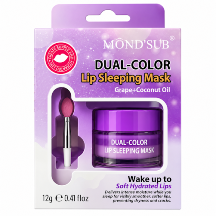 MÁSCARA LABIAL MOND’SUB DUAL-COLOR LIP SLEEPING GRAPE + COCONUT OIL