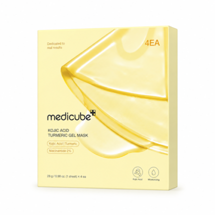 MÁSCARA FACIAL MEDICUBE KOJIC ACID TUMERIC GEL 28GR 4 UNIDADES