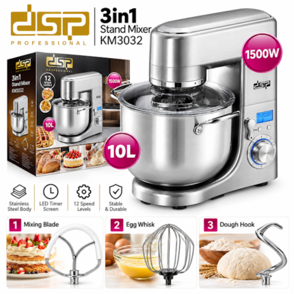 BATIDORA AMASADORA DSP KM3032 ELECTRICA 1500W