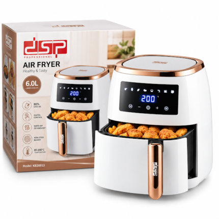 FREIDORA DE AIRE DIGITAL PROFESSIONAL DSP KB2082 5,5 LITROS-1500 W