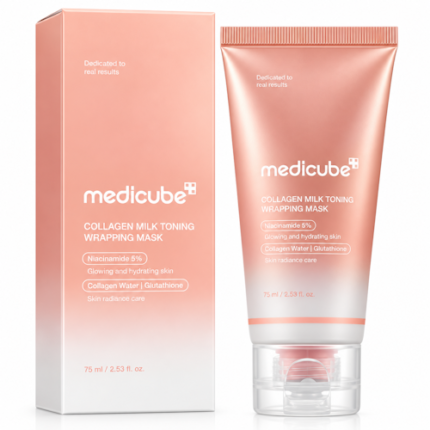MÁSCARA FACIAL MEDICUBE COLLAGEN MILK TONIGHT WRAPPING 75ML