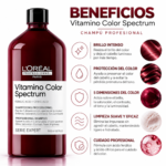 SHAMPOO CAPILAR L’ORÉAL SERIE EXPERT VITAMINO COLOR SPECTRUM 1500ML - Imagen 5